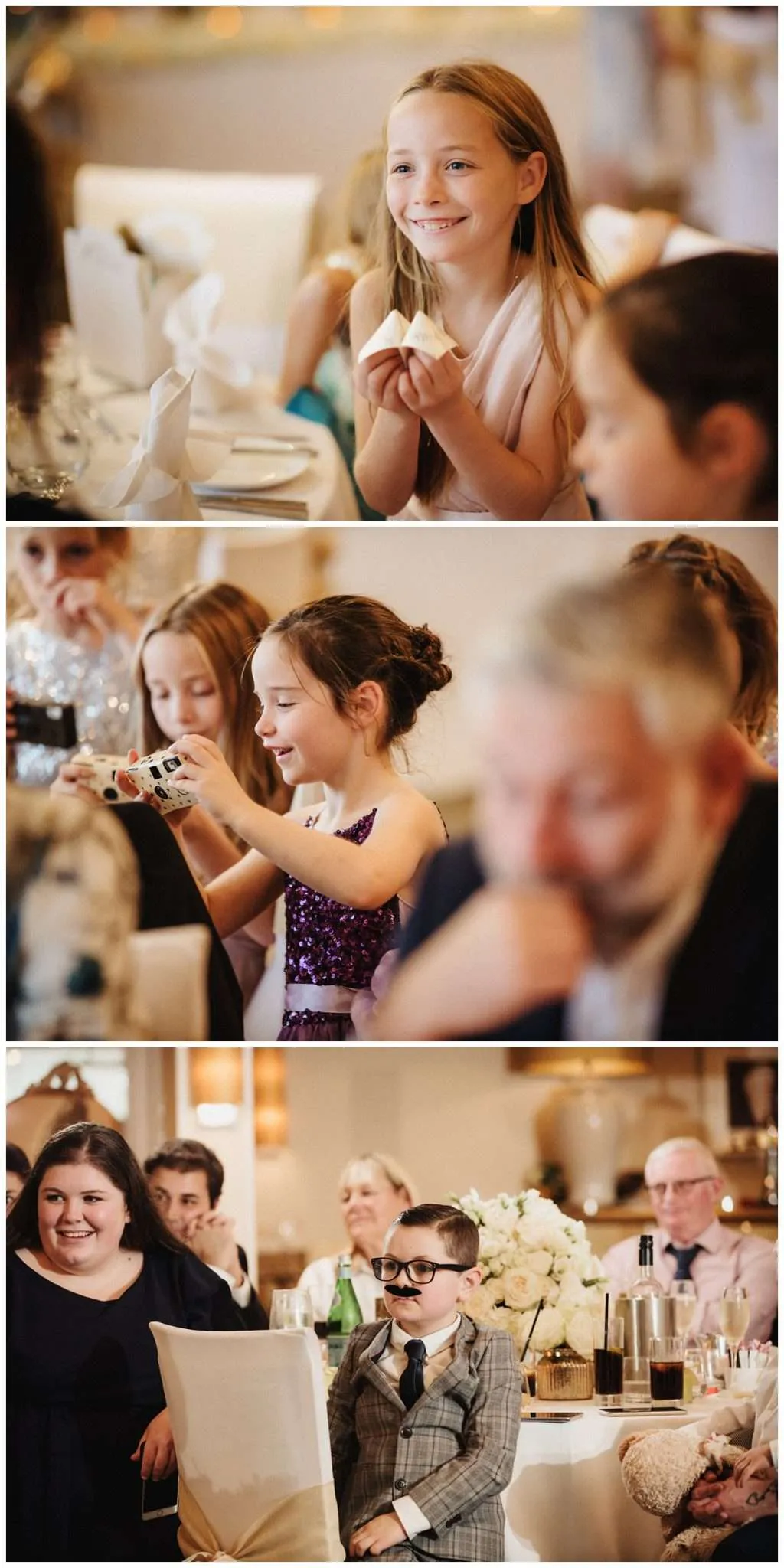 The kids play their games at the tables while they wait for their food to arrive.