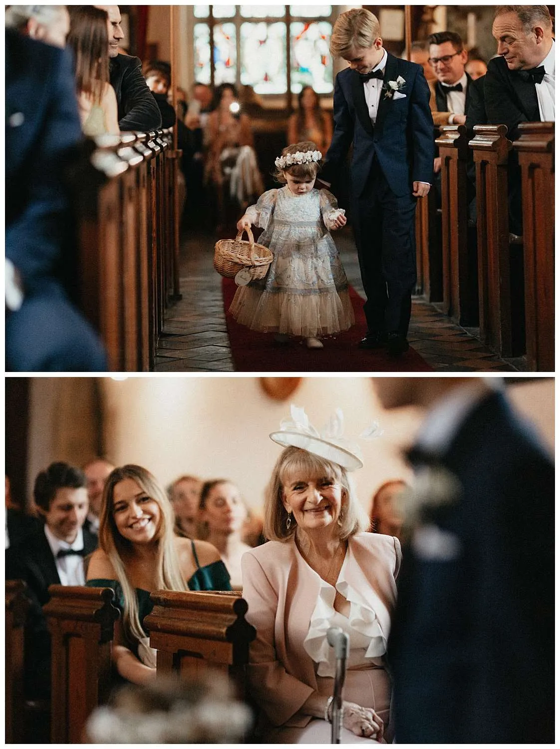 Colchester Wedding Photography - flower girl walks down the aisle