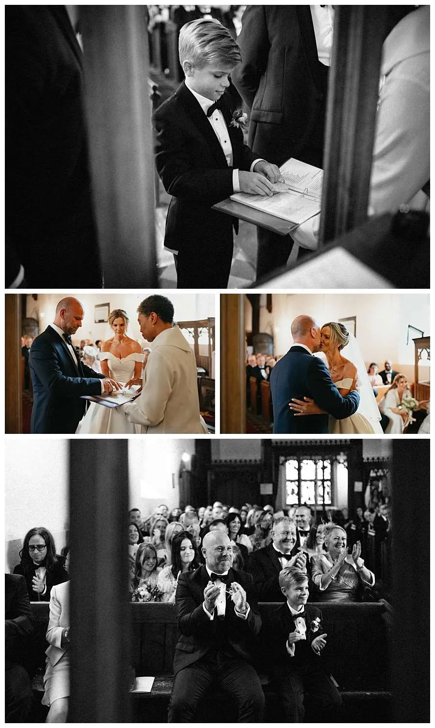 Colchester Wedding Photography - The exchange of rings and the kiss