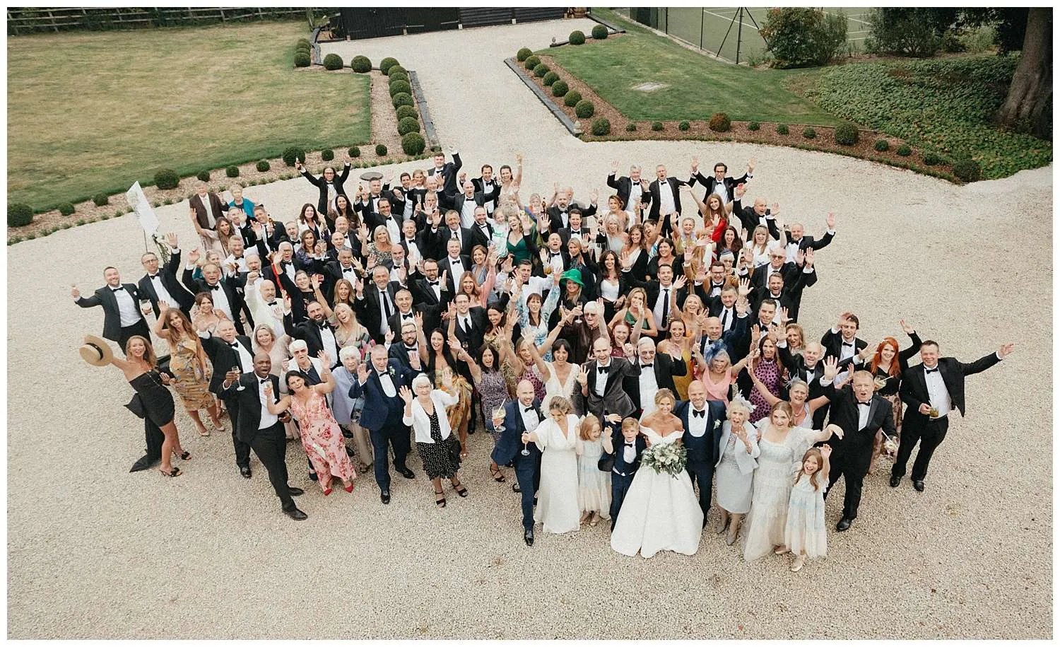 Full group shot of all the guests