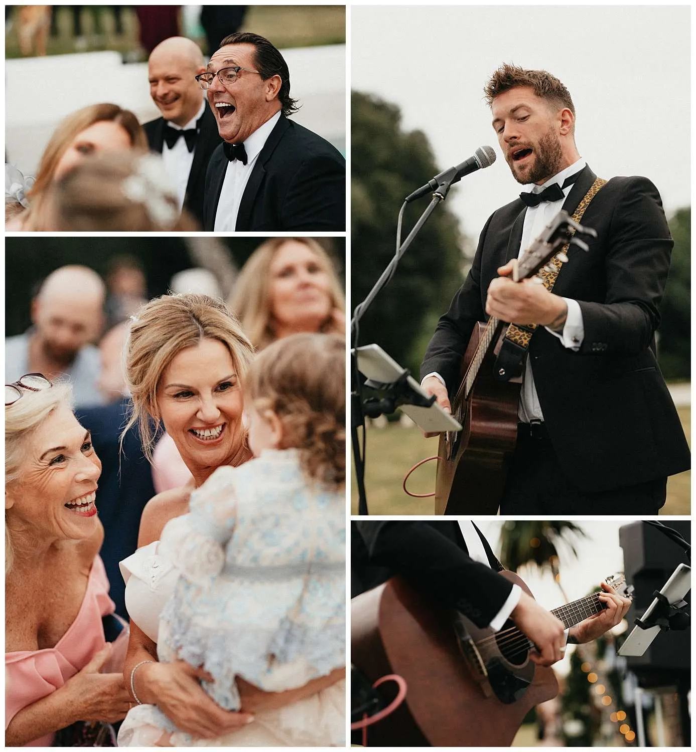 Colchester Wedding Photography - musician plays to guests