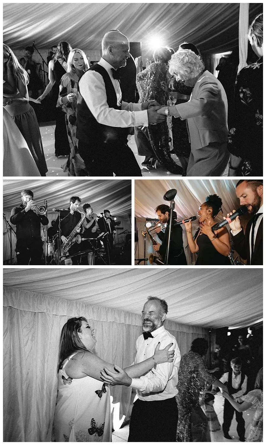 Guests party to the live band