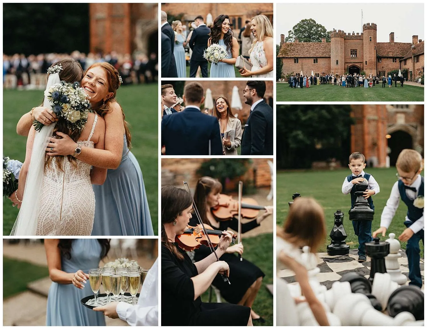 Leez Priory Wedding Photography - Guests drinking and mingling