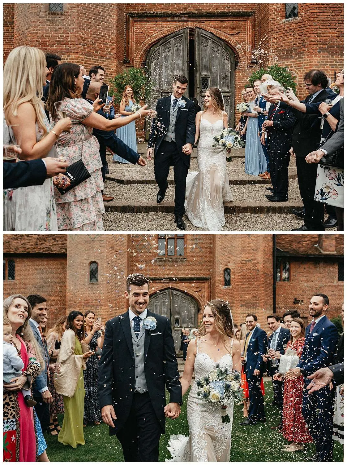 Leez Priory Wedding Photography - The confetti shot