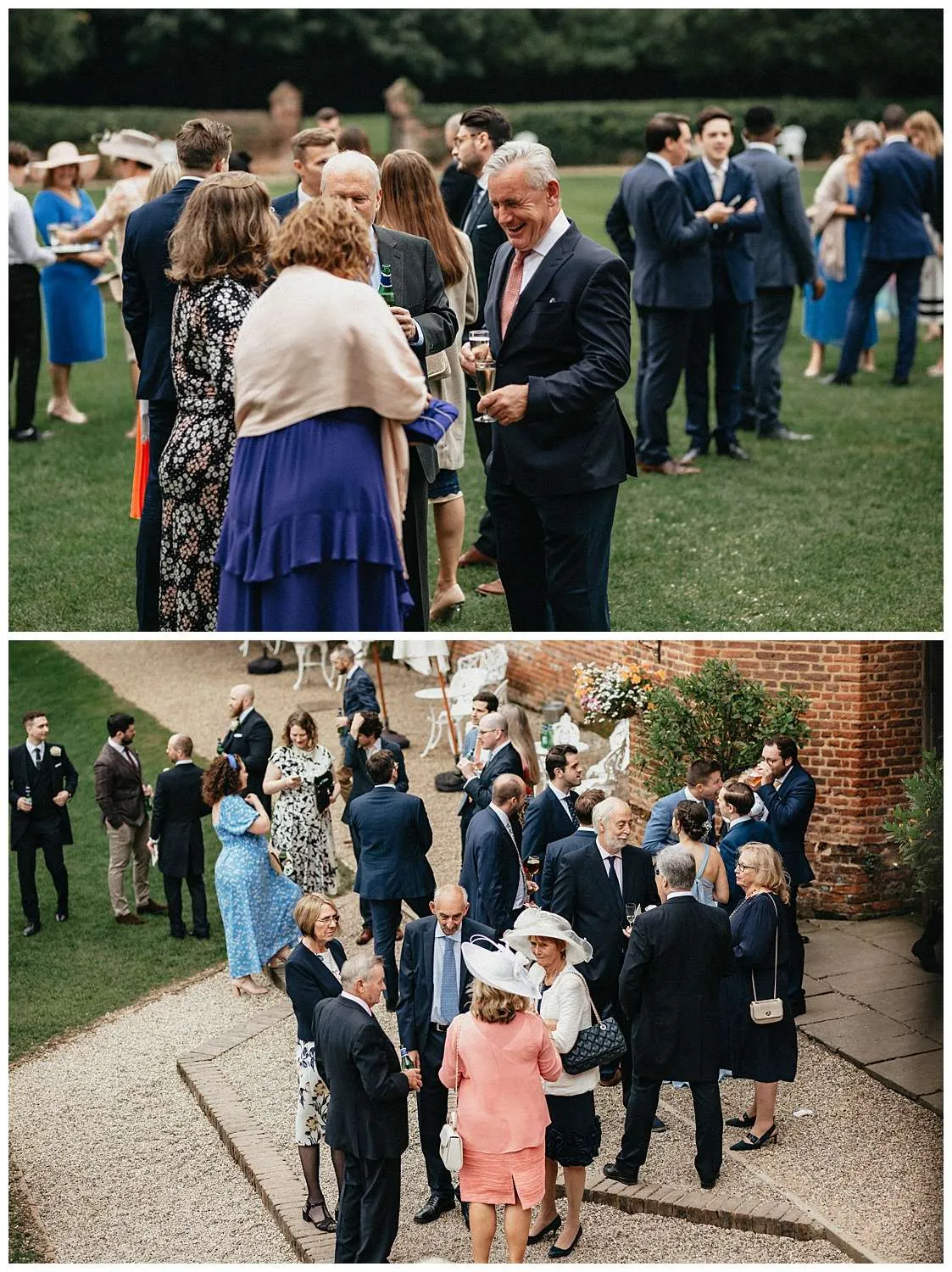 Leez Priory Wedding Photography - Guests mingling