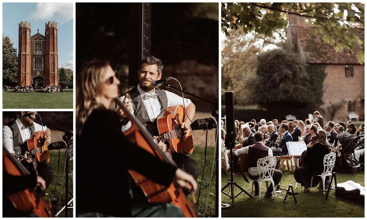 Lice musicians playing during the wedding ceremony