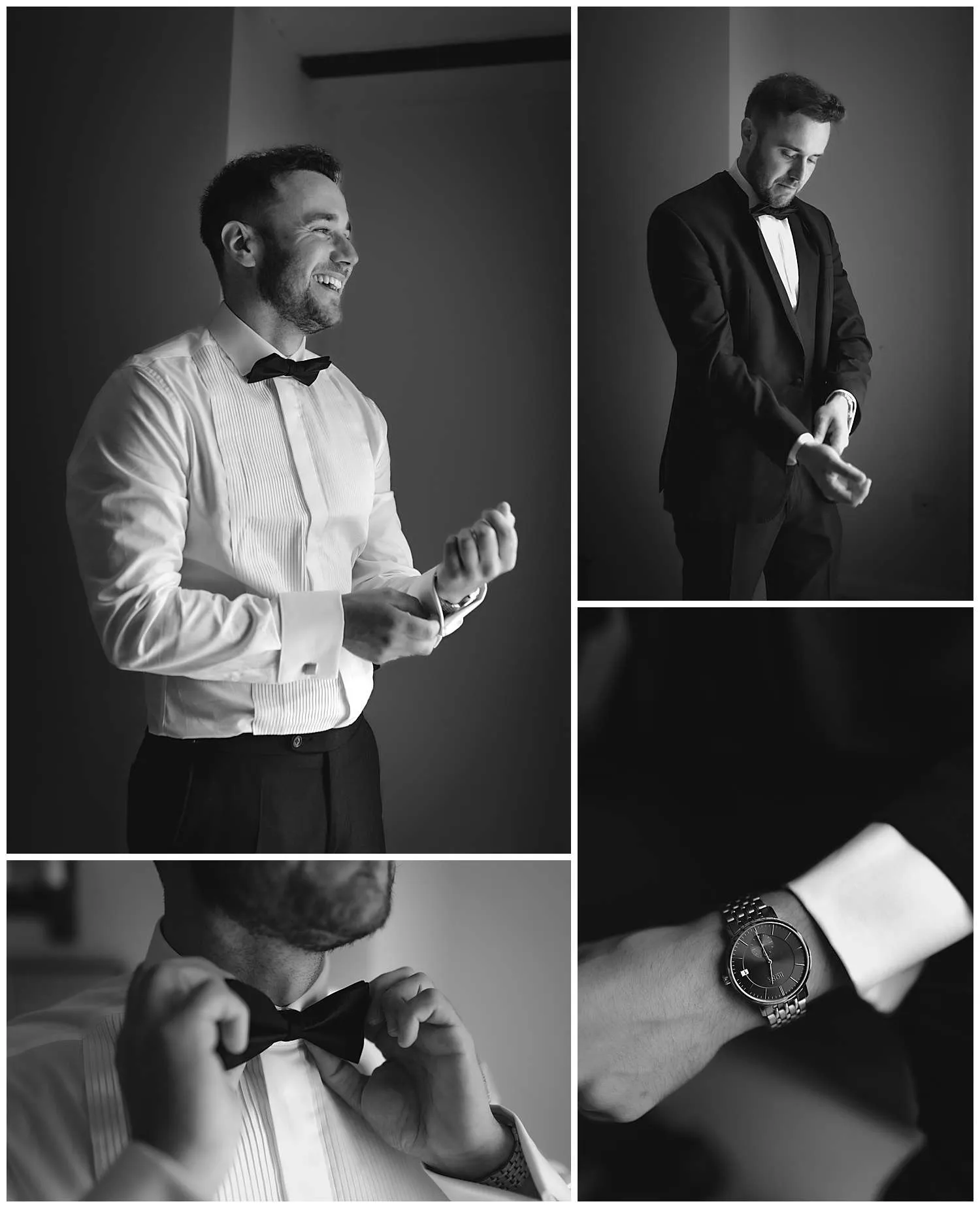 Hedingham Castle Wedding Photographer - Groom gets ready