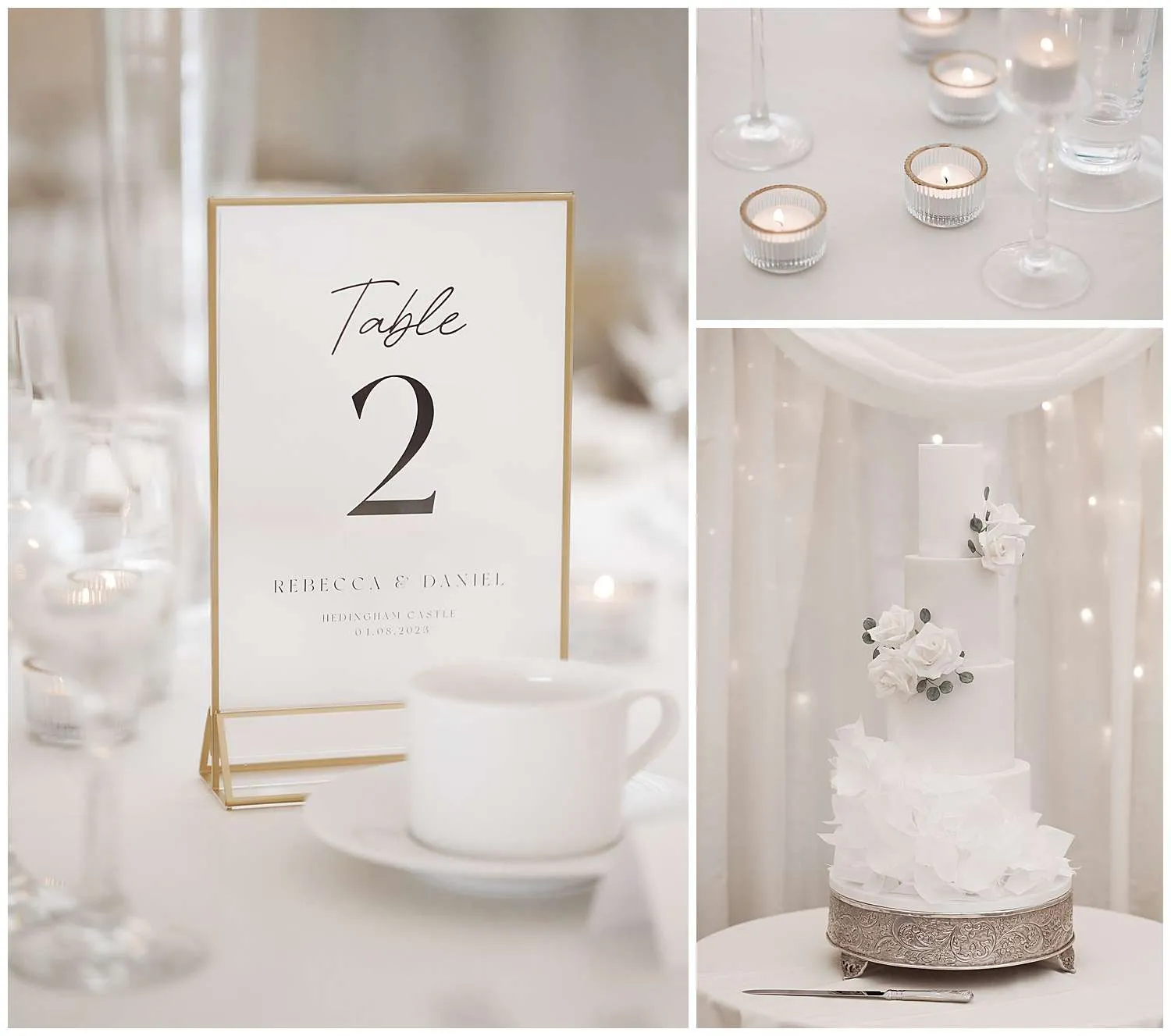 Table decor in the reception room