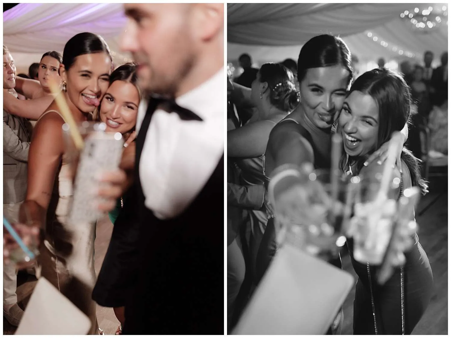 Guests having fun drinking and dancing