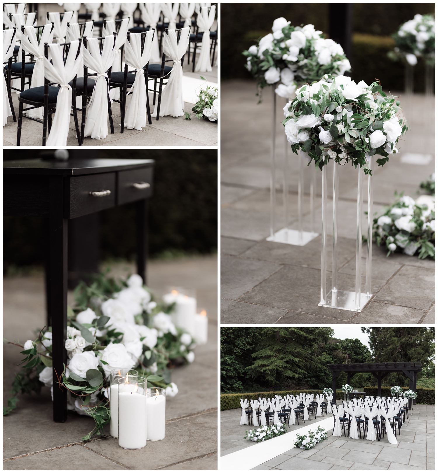 The outdoor ceremony decor