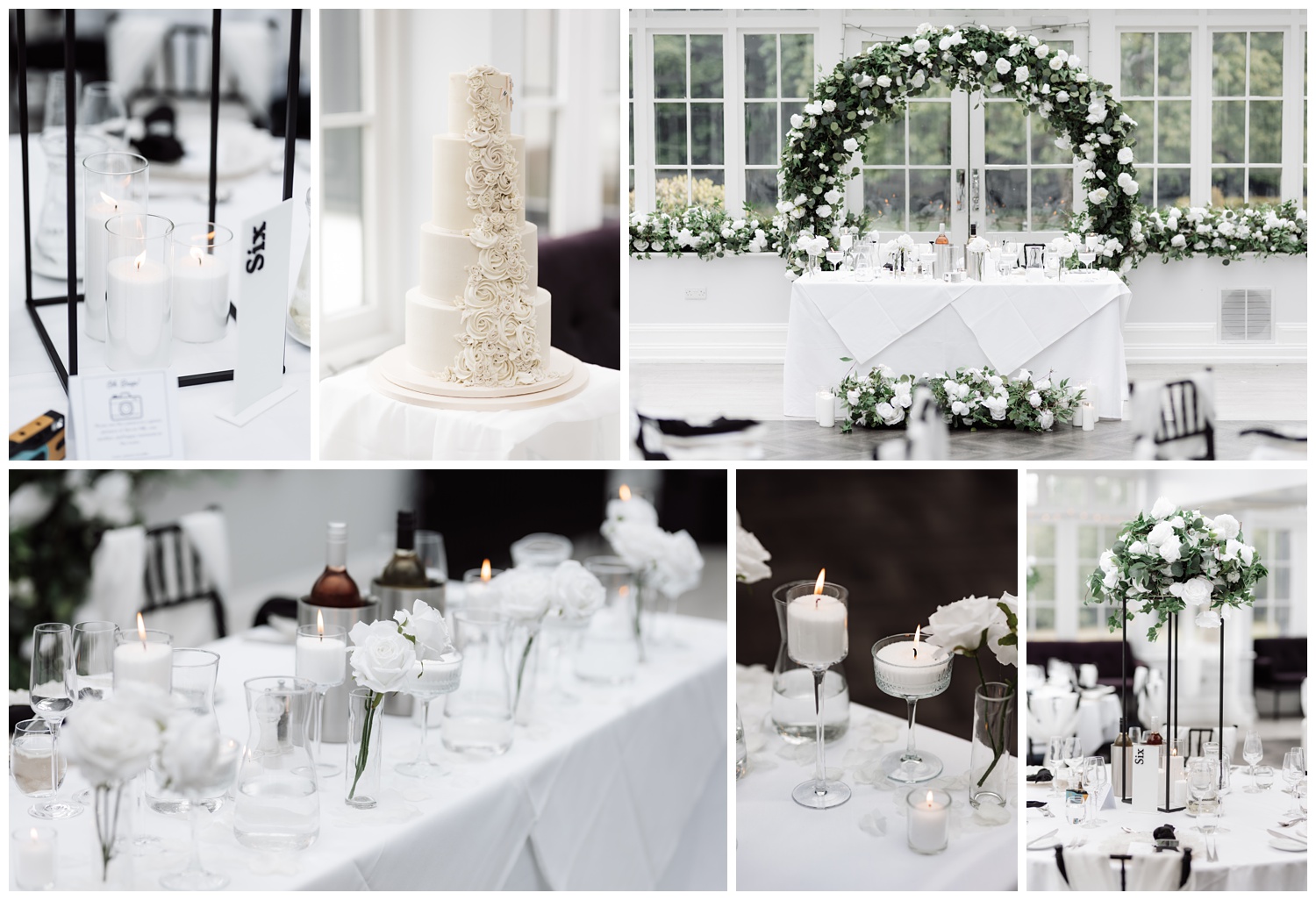 The room decor before the reception meal