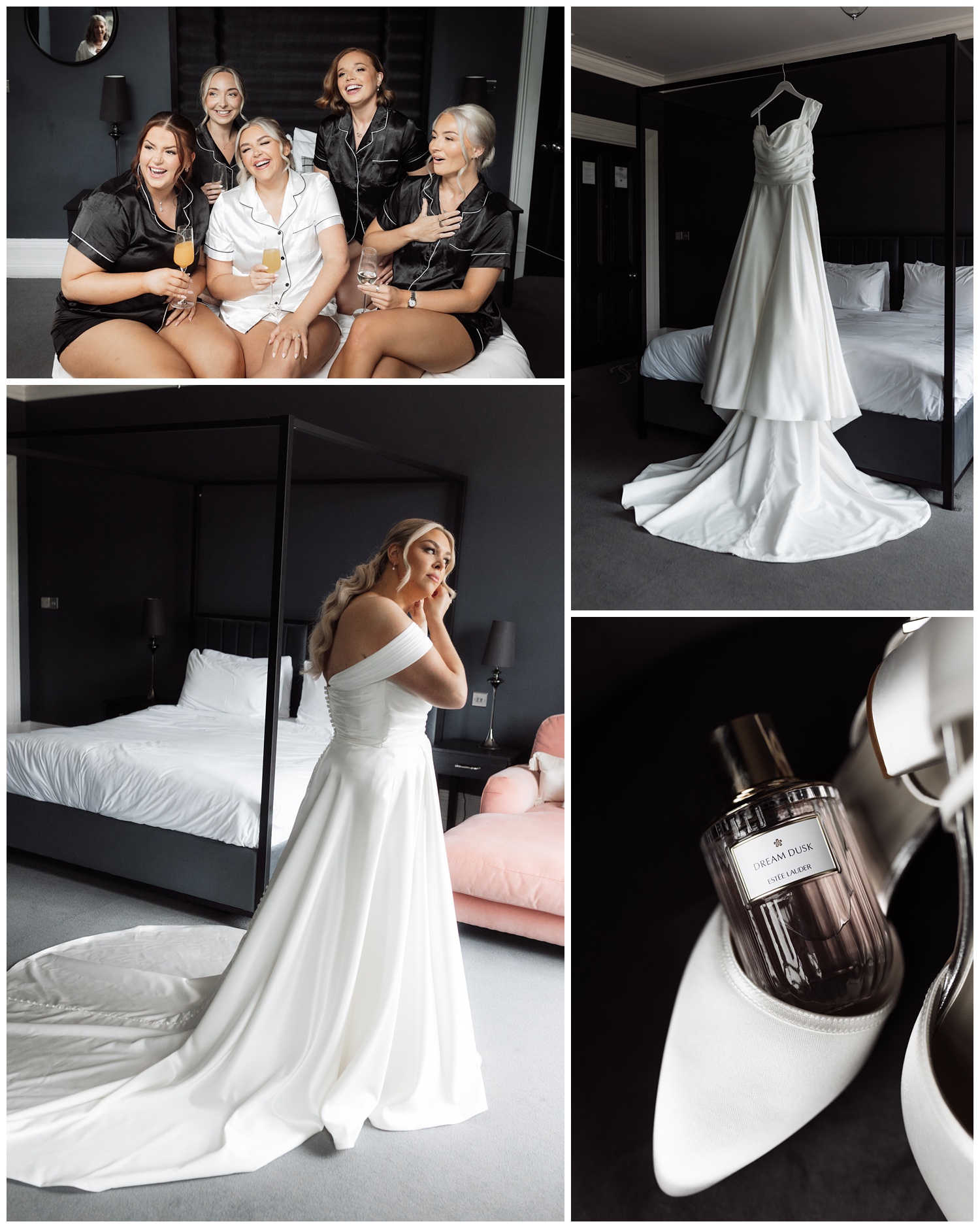 Weddings at Swynford Manor - The bride gets ready and laughs with her bridesmaids