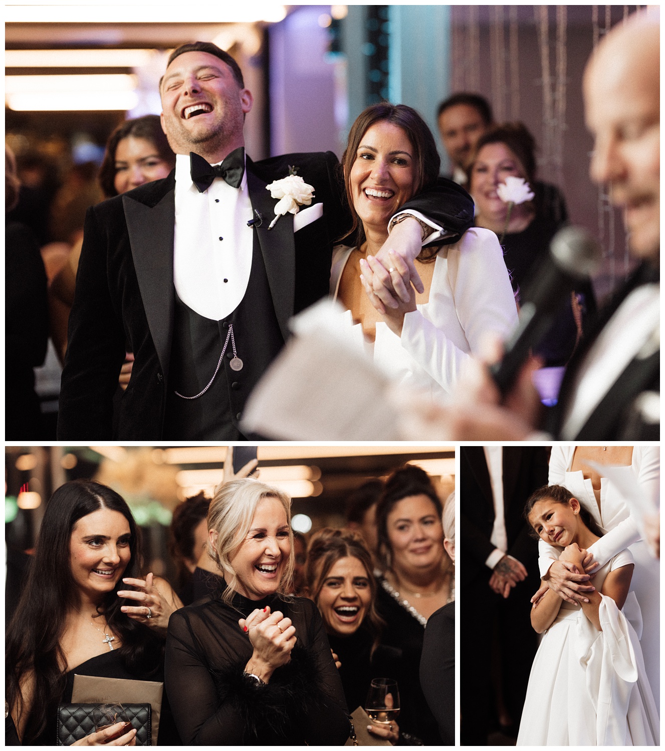 The speeches take place on the dance floor