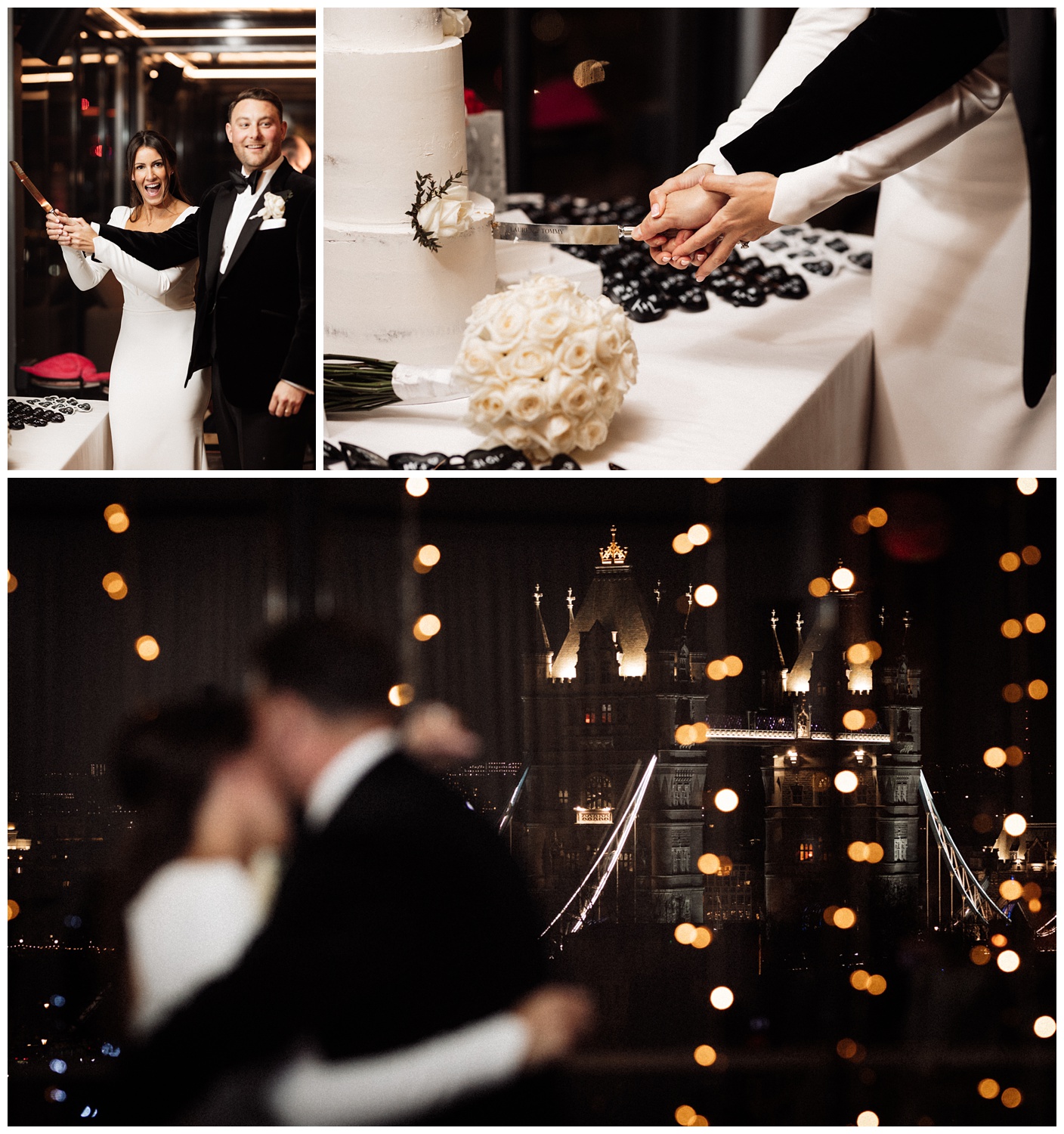 The cutting of the cake and first dance moments